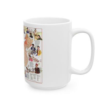 China - The Peoples (1980) (Map) White Coffee Mug-The Sticker Space