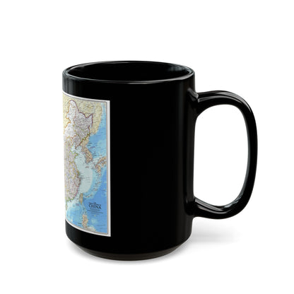 China - The People's Republic (1980) (Map) Black Coffee Mug-The Sticker Space