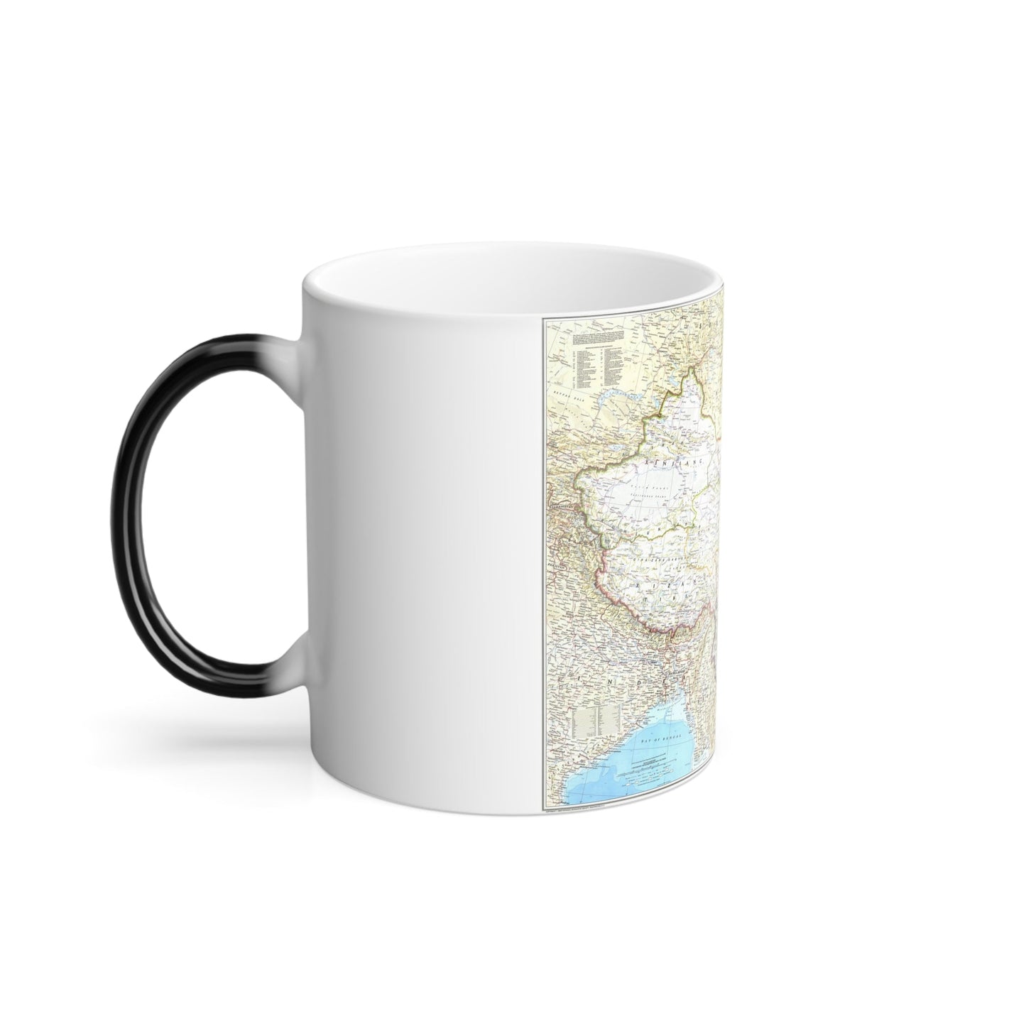 China - The People's Republic (1980) (Map) Color Changing Mug 11oz-11oz-The Sticker Space