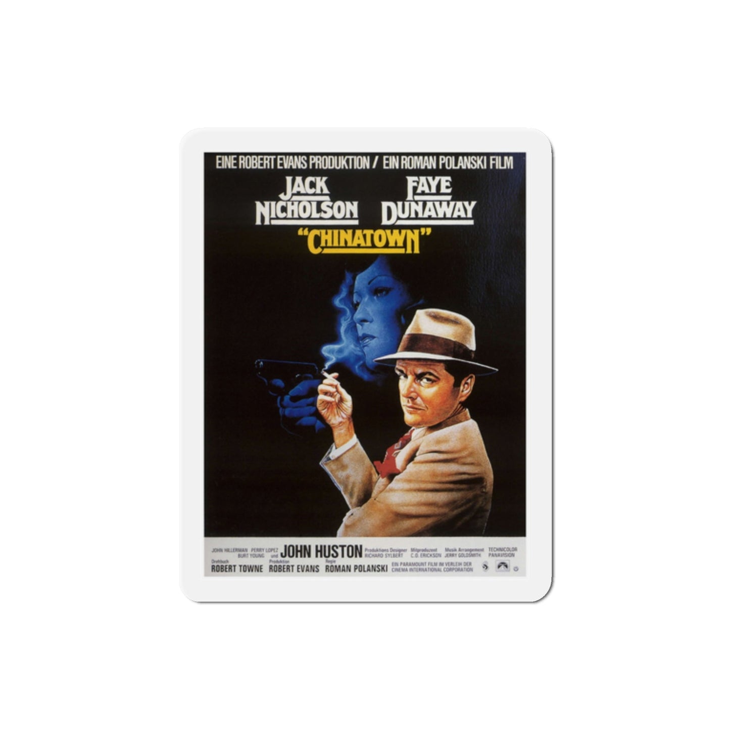 Chinatown 1974 2 Movie Poster Die-Cut Magnet-2 Inch-The Sticker Space