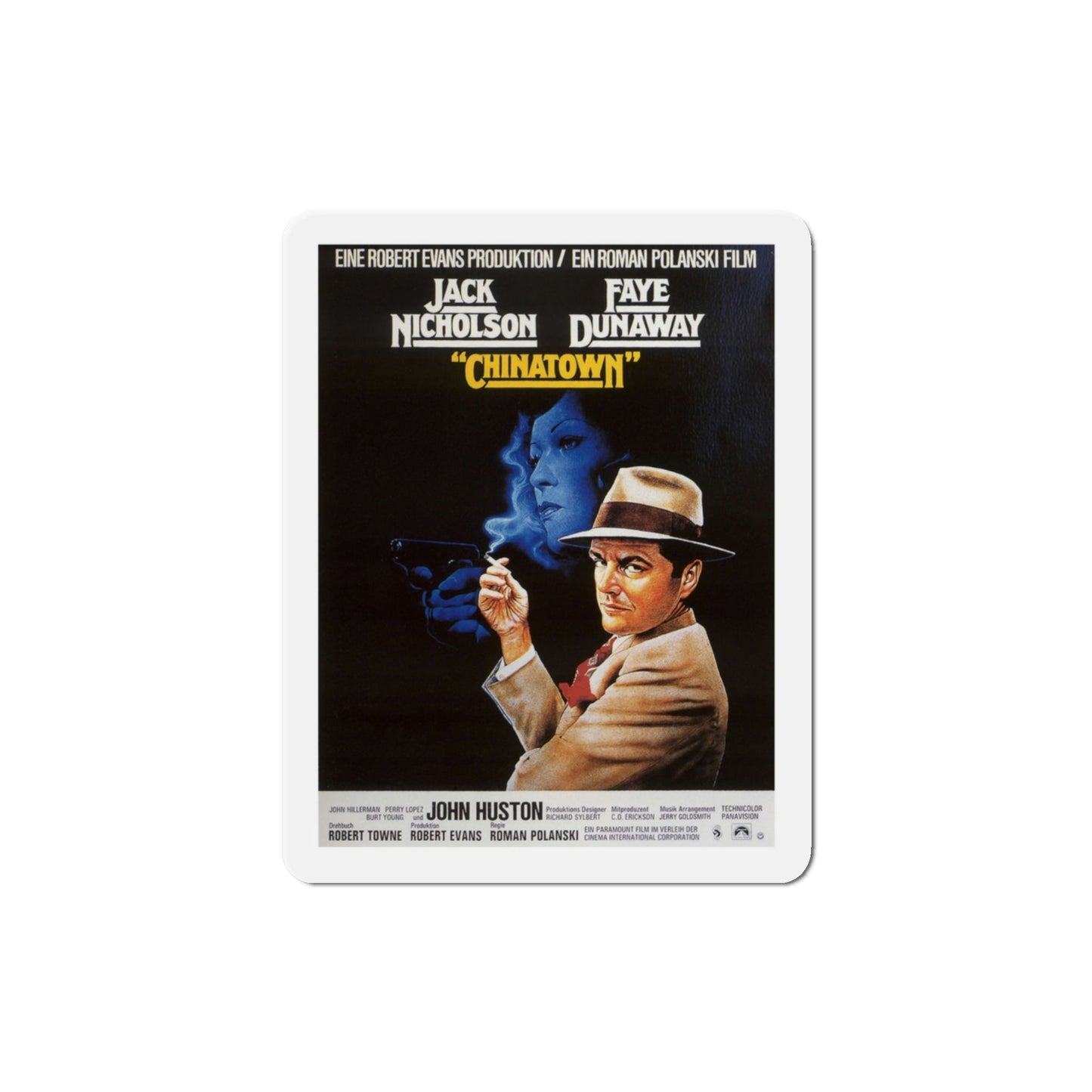 Chinatown 1974 2 Movie Poster Die-Cut Magnet-3 Inch-The Sticker Space