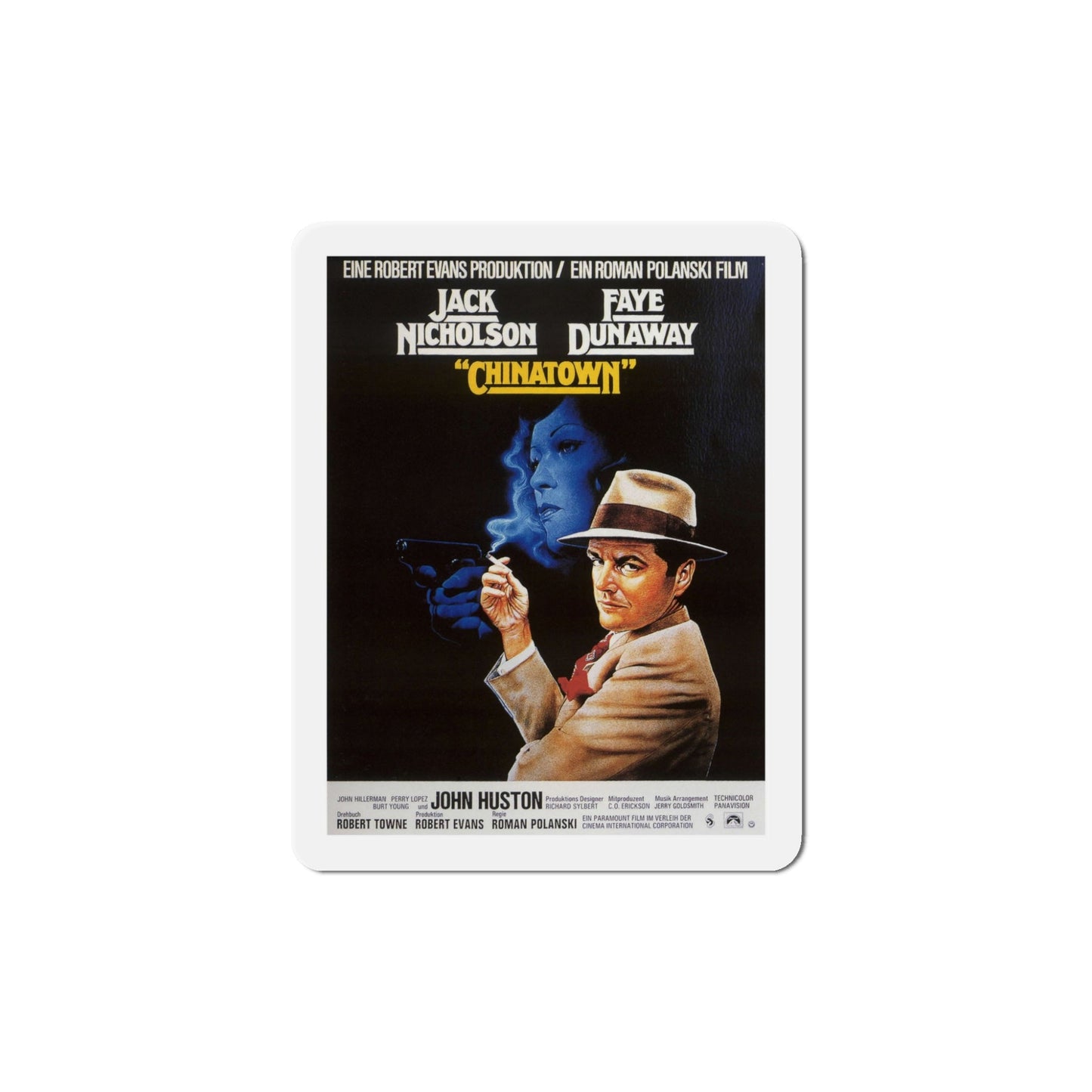 Chinatown 1974 2 Movie Poster Die-Cut Magnet-5 Inch-The Sticker Space