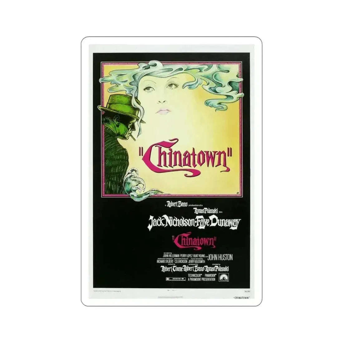 Chinatown 1974 Movie Poster STICKER Vinyl Die-Cut Decal 6 Inch - The Sticker Space