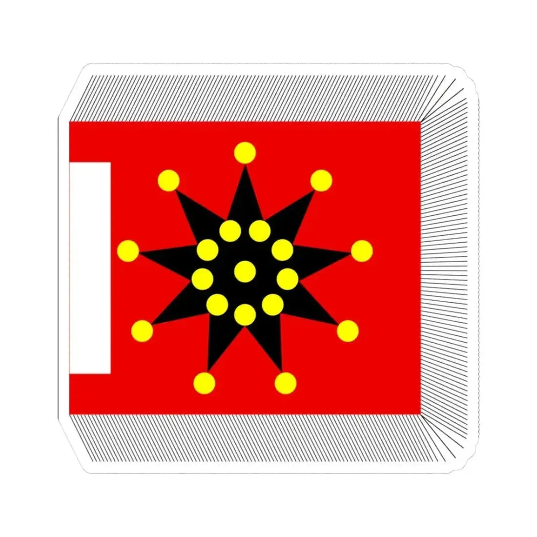 Chinese Army Regiment Flag 1912-1928 (China) STICKER Vinyl Kiss-Cut Decal 3 Inch White - The Sticker Space