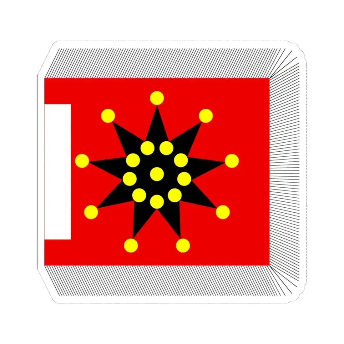 Chinese Army Regiment Flag 1912-1928 (China) STICKER Vinyl Kiss-Cut Decal 4 Inch White - The Sticker Space