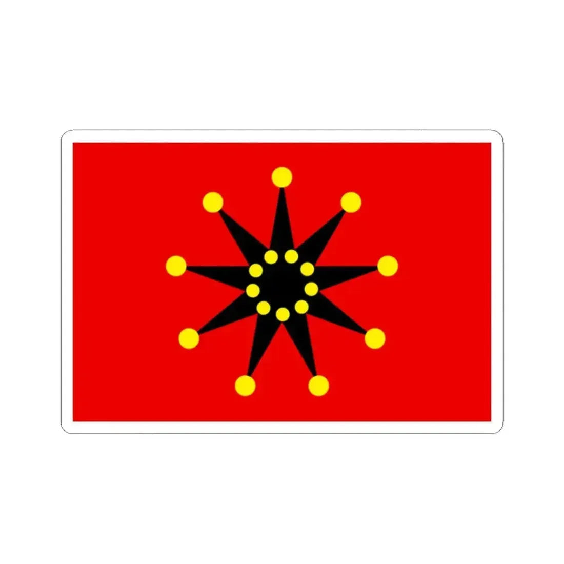 Chinese-army Wuhan flag 1911-1928 18 dots (China) STICKER Vinyl Kiss-Cut Decal 2 Inch White - The Sticker Space