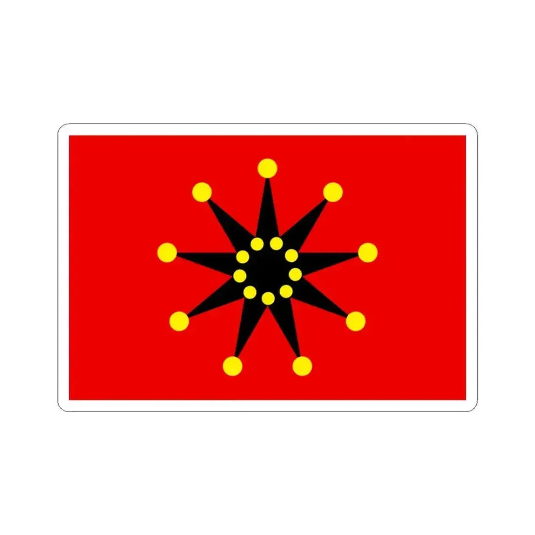 Chinese-army Wuhan flag 1911-1928 18 dots (China) STICKER Vinyl Kiss-Cut Decal 3 Inch White - The Sticker Space