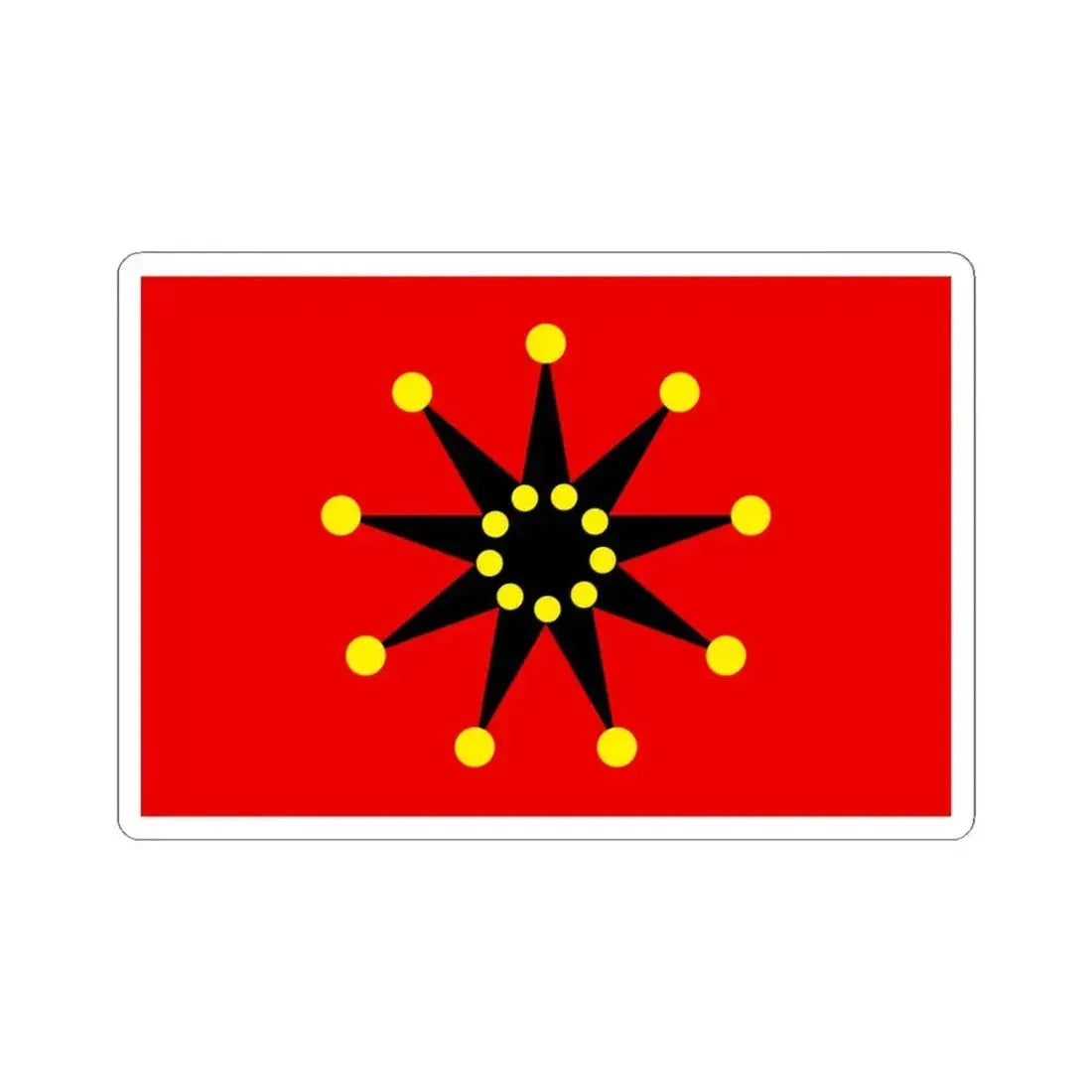 Chinese-army Wuhan flag 1911-1928 18 dots (China) STICKER Vinyl Kiss-Cut Decal 4 Inch White - The Sticker Space