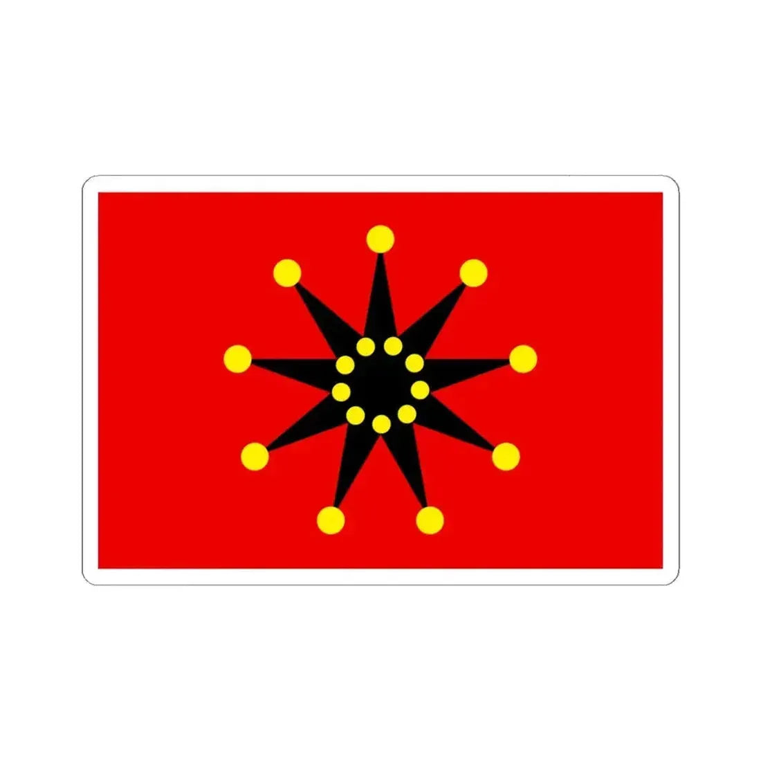 Chinese-army Wuhan flag 1911-1928 18 dots (China) STICKER Vinyl Kiss-Cut Decal 6 Inch White - The Sticker Space