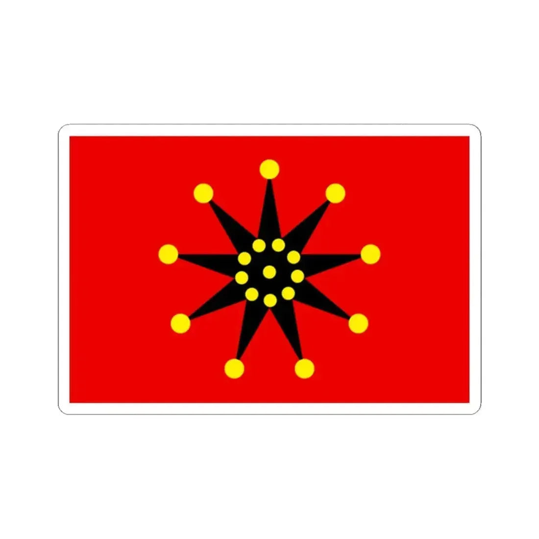 Chinese-army Wuhan flag 1911-1928 19 dots (China) STICKER Vinyl Kiss-Cut Decal 2 Inch White - The Sticker Space