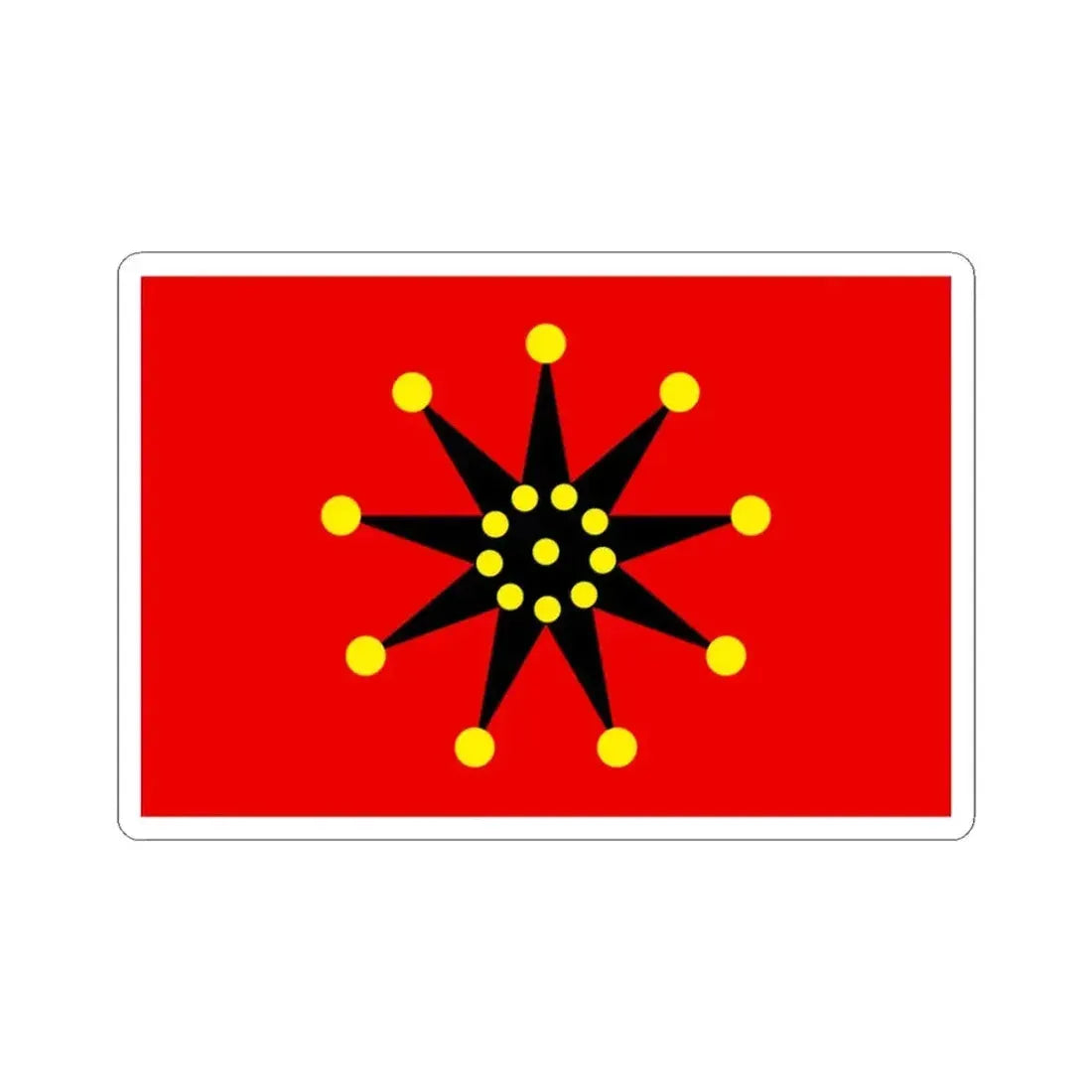 Chinese-army Wuhan flag 1911-1928 19 dots (China) STICKER Vinyl Kiss-Cut Decal 3 Inch White - The Sticker Space