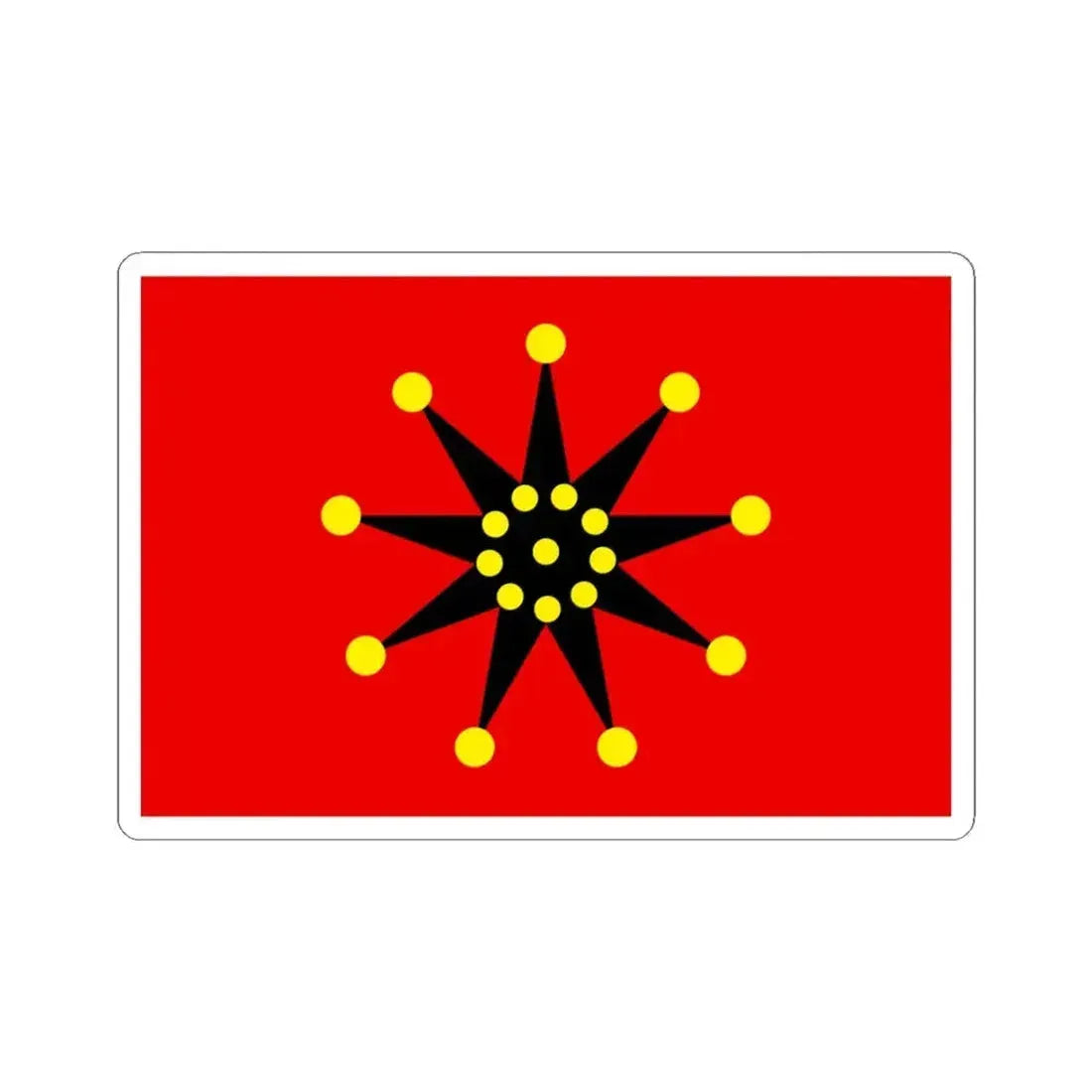 Chinese-army Wuhan flag 1911-1928 19 dots (China) STICKER Vinyl Kiss-Cut Decal 4 Inch White - The Sticker Space