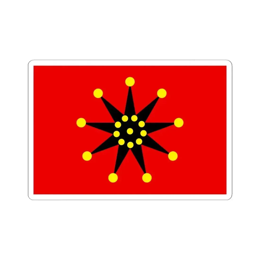 Chinese-army Wuhan flag 1911-1928 19 dots (China) STICKER Vinyl Kiss-Cut Decal 6 Inch White - The Sticker Space