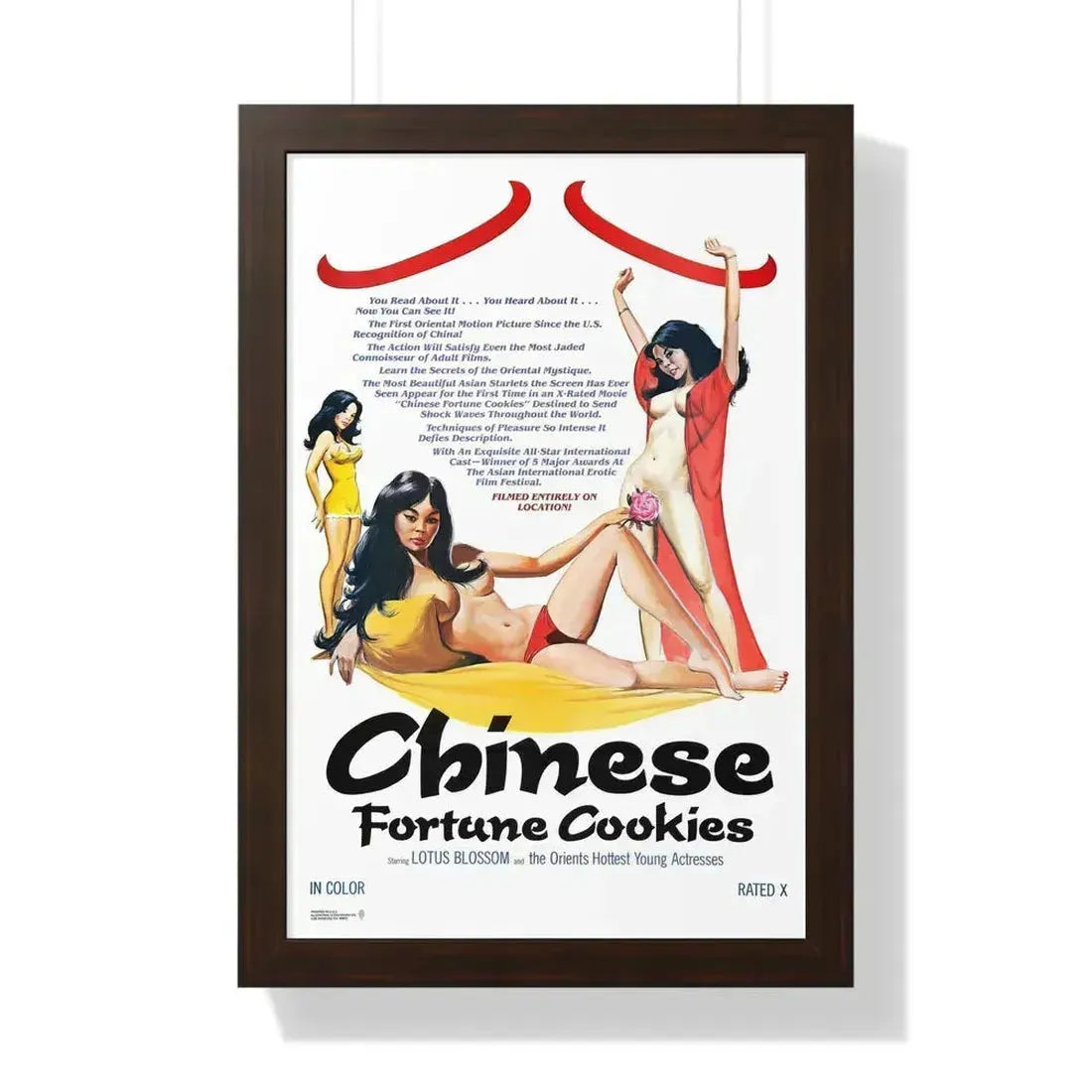 CHINESE FORTUNE COOKIES 1980 - Framed Movie Poster 16″ x 24″ Walnut - The Sticker Space