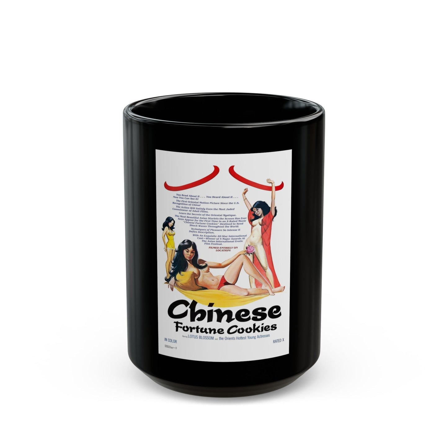 CHINESE FORTUNE COOKIES 1980 Movie Poster - Black Coffee Mug-15oz-The Sticker Space