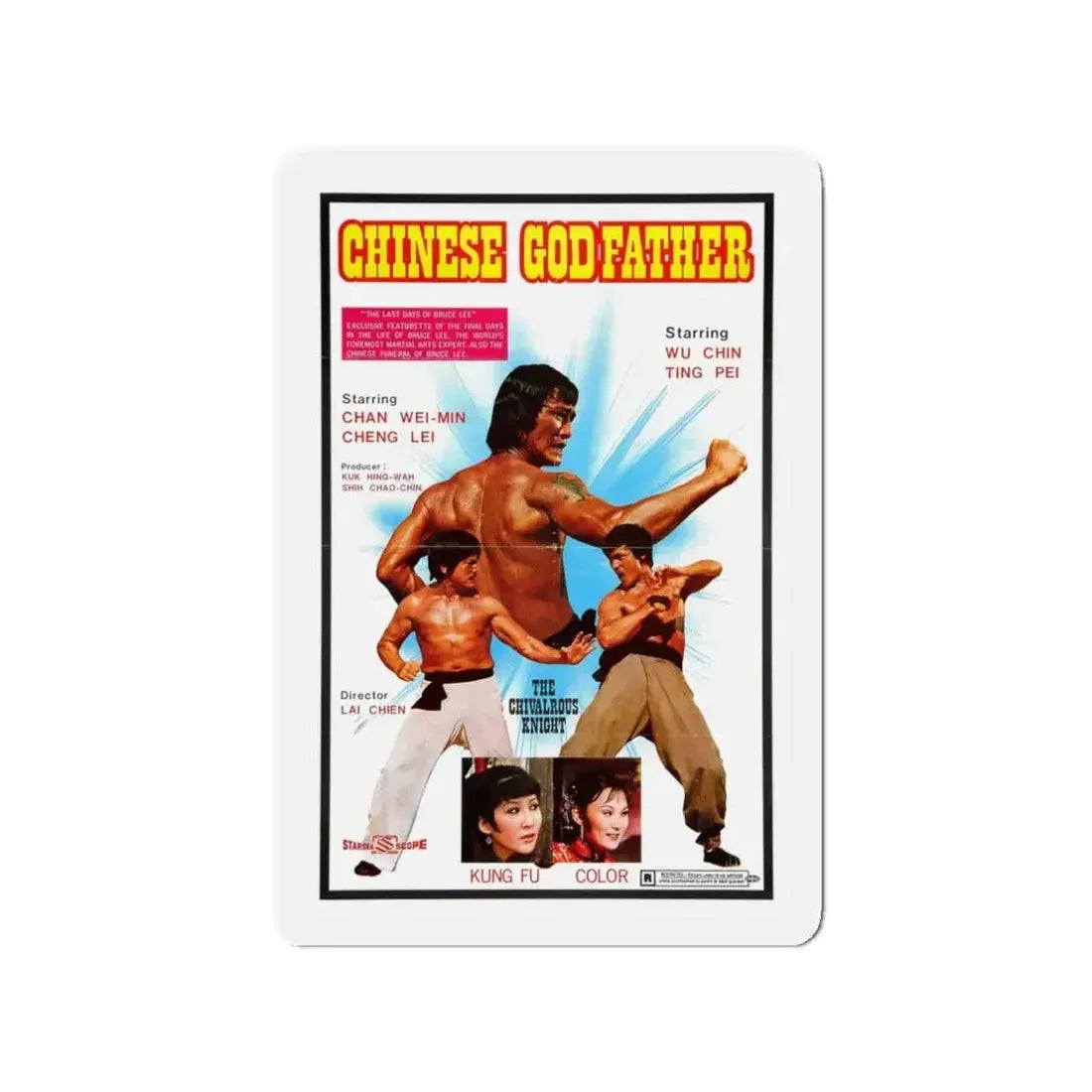 CHINESE GODFATHER 1974 Movie Poster - Refrigerator Magnet - The Sticker Space