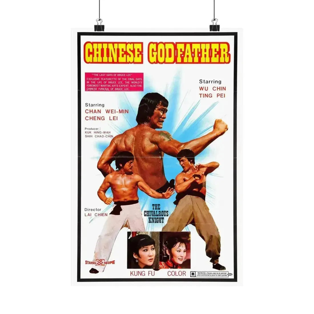 CHINESE GODFATHER 1974 - Paper Movie Poster - The Sticker Space