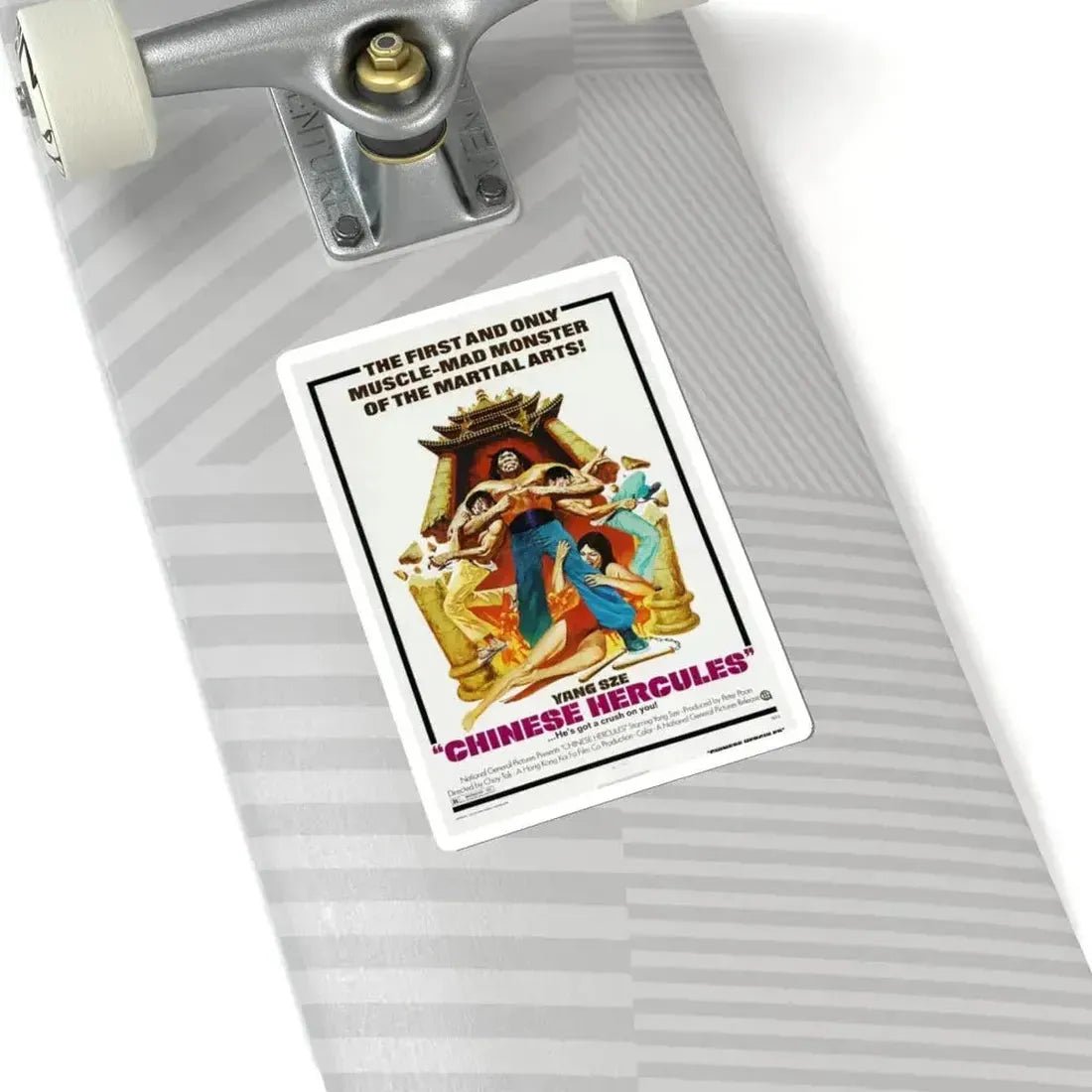 CHINESE HERCULES 1973 Movie Poster - STICKER Vinyl Kiss-Cut Decal - The Sticker Space