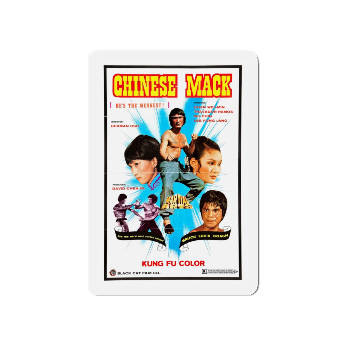 CHINESE MACK (CHINESE GODFATHER) 1974 Movie Poster - Die-Cut Magnet-5" x 5"-The Sticker Space