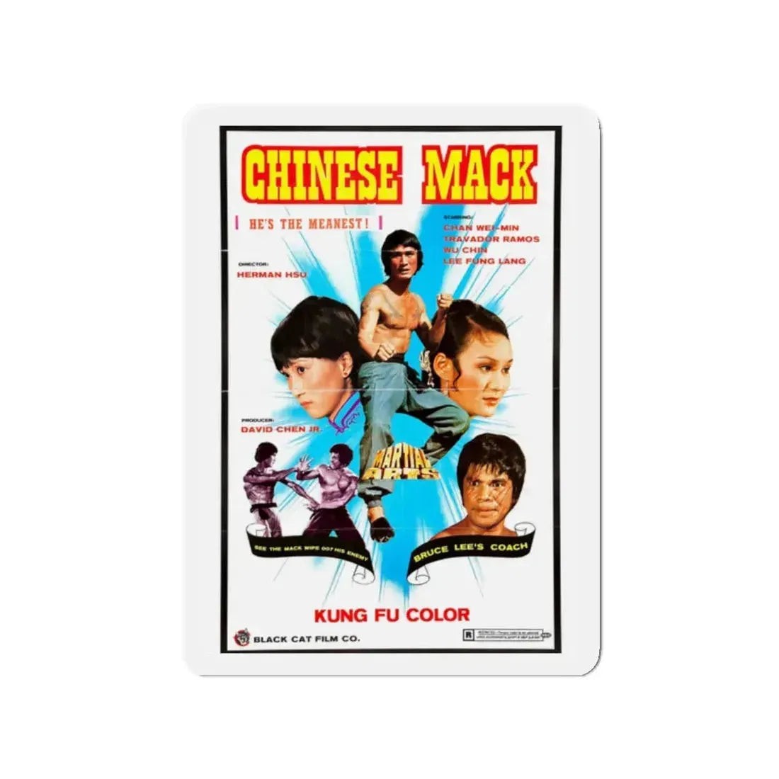 CHINESE MACK (CHINESE GODFATHER) 1974 Movie Poster - Refrigerator Magnet 2 Inch - The Sticker Space