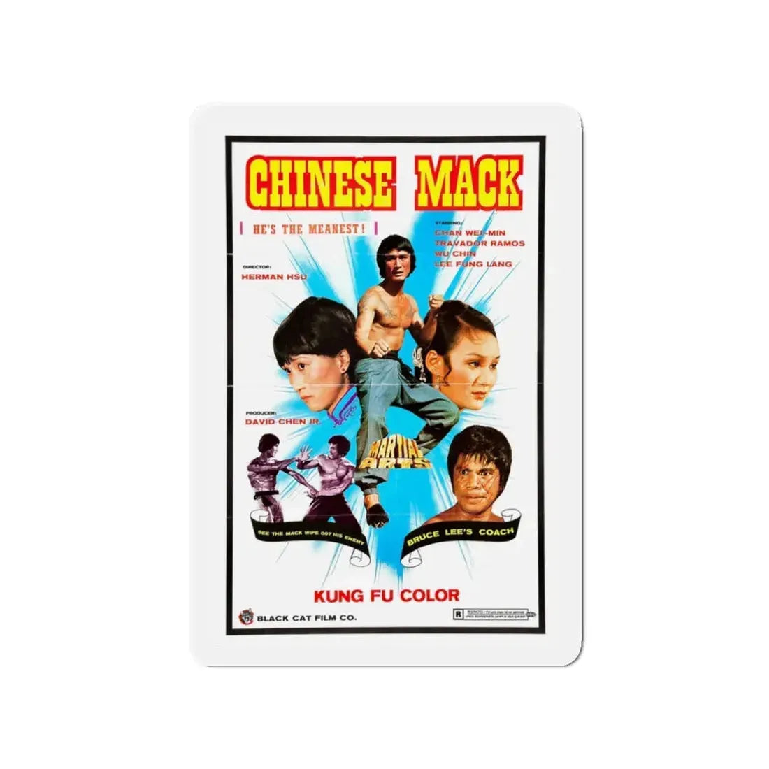 CHINESE MACK (CHINESE GODFATHER) 1974 Movie Poster - Refrigerator Magnet 3 Inch - The Sticker Space