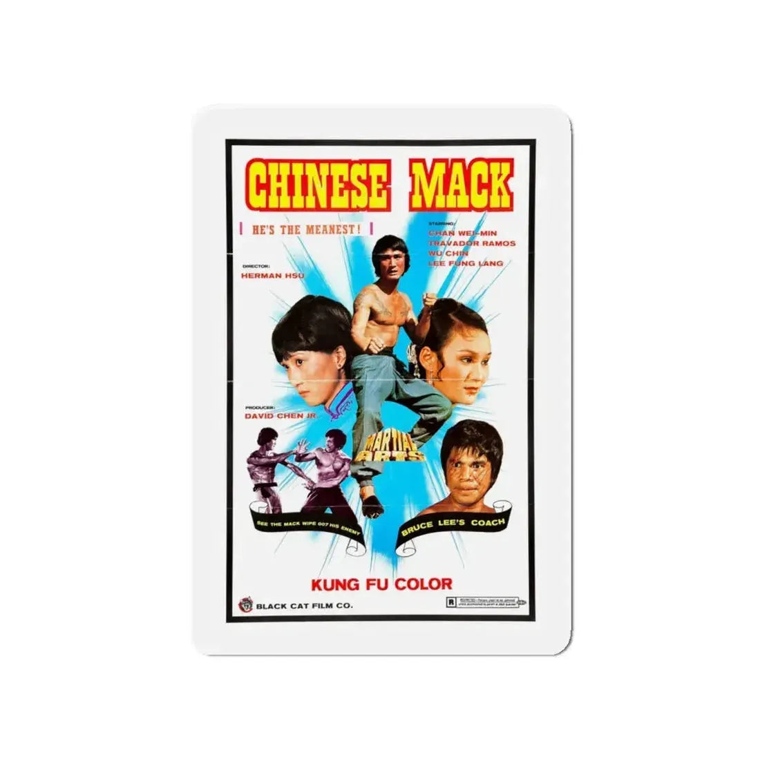 CHINESE MACK (CHINESE GODFATHER) 1974 Movie Poster - Refrigerator Magnet 4 Inch - The Sticker Space