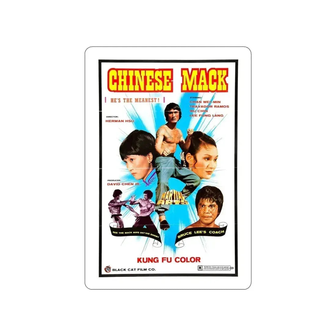 CHINESE MACK (CHINESE GODFATHER) 1974 Movie Poster STICKER Vinyl Die-Cut Decal 6 Inch - The Sticker Space