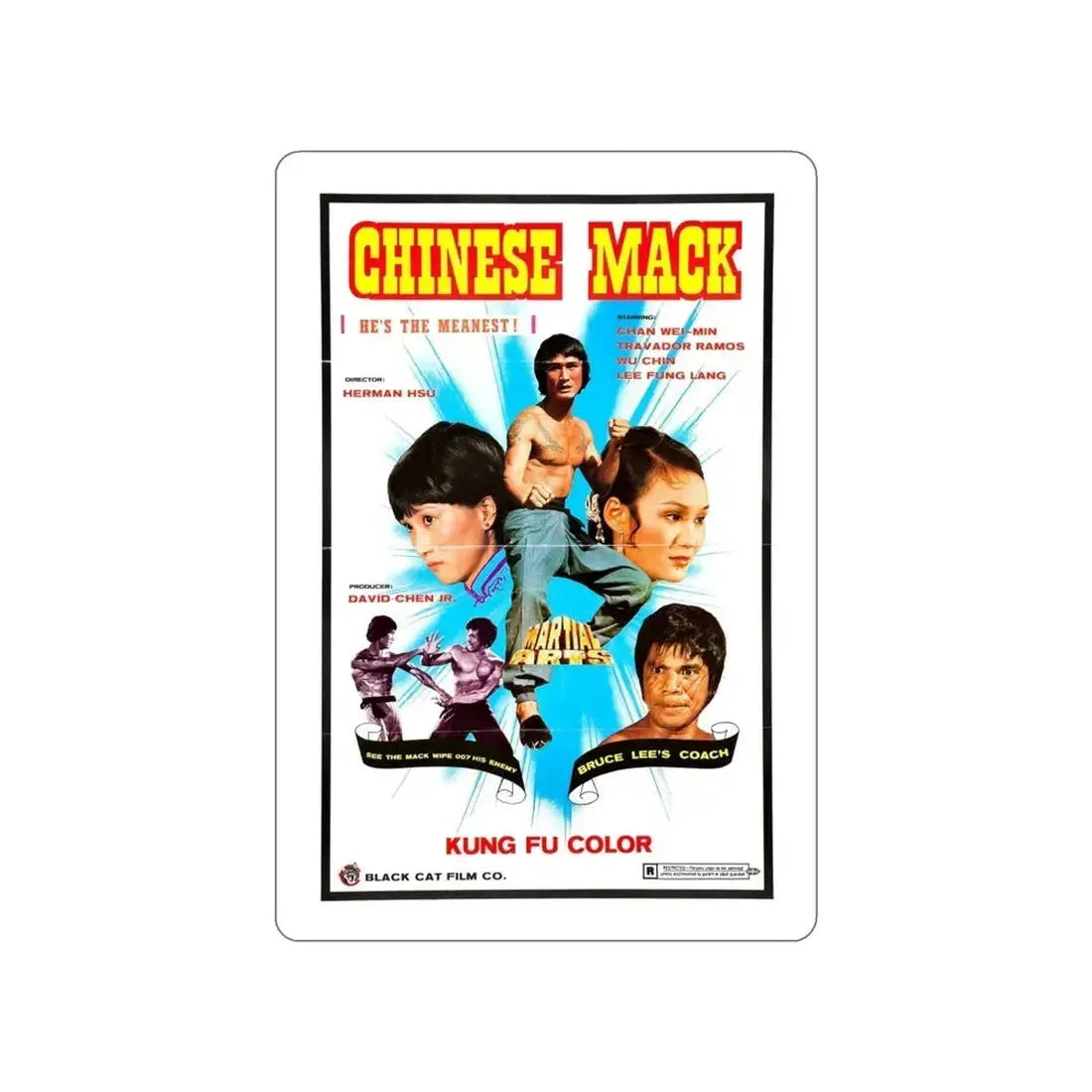 CHINESE MACK (CHINESE GODFATHER) 1974 Movie Poster STICKER Vinyl Die-Cut Decal - The Sticker Space