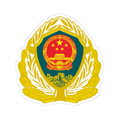Chinese Peoples Armed Police Force CAPF cap insignia (China) (Coat of Arms) STICKER Vinyl Kiss-Cut Decal 6 Inch White - The Sticker Space