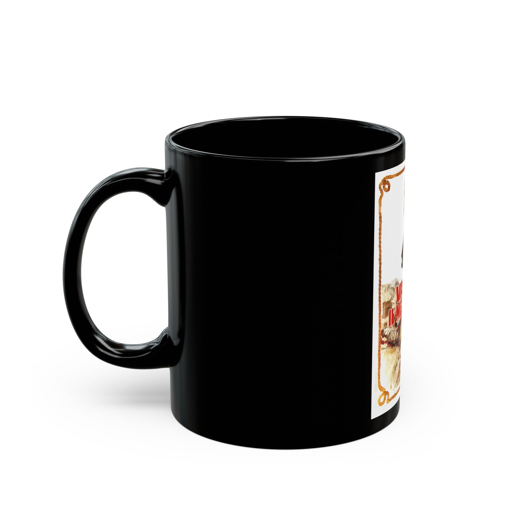 CHINO 1973 Movie Poster - Black Coffee Mug-The Sticker Space