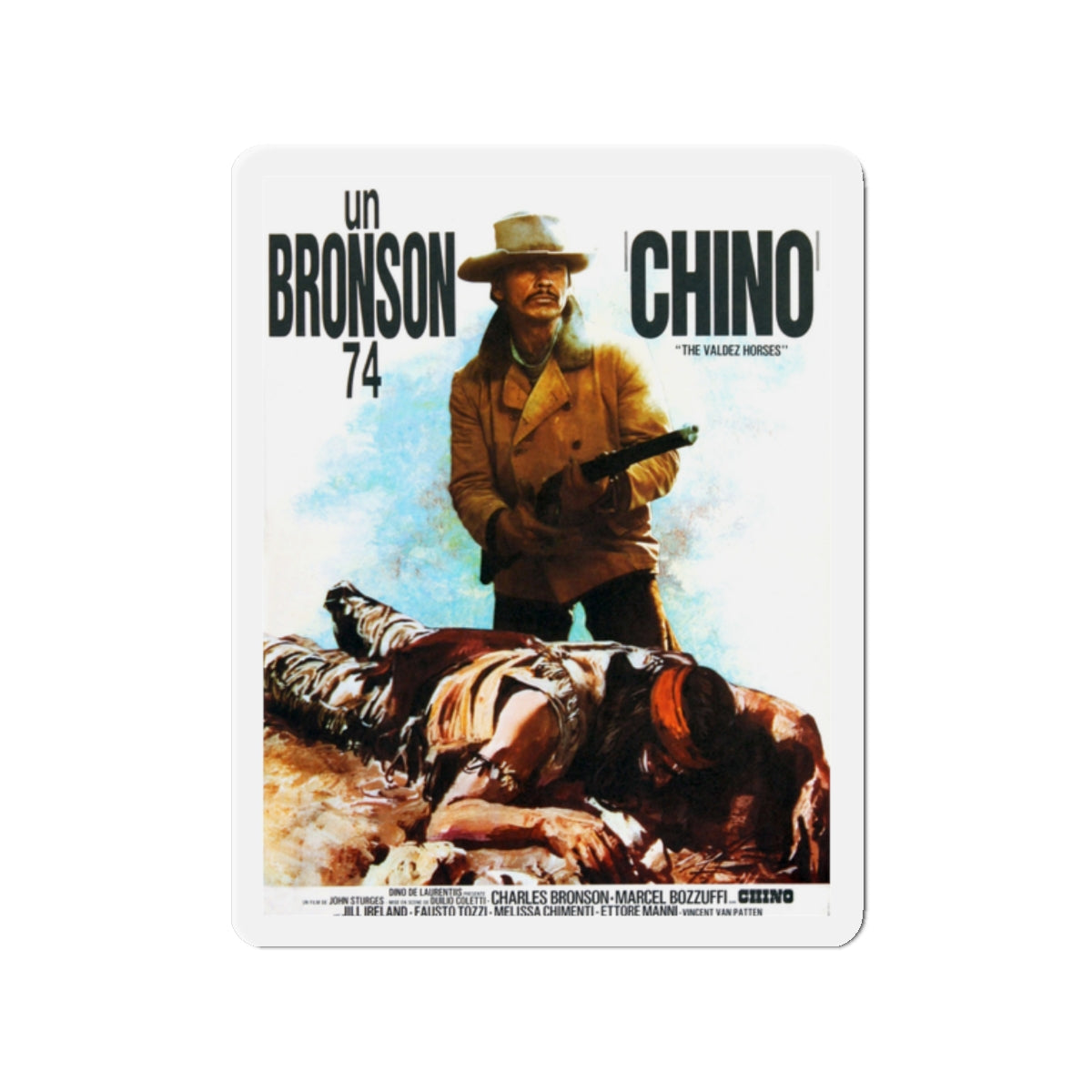 CHINO (2) 1973 Movie Poster - Die-Cut Magnet-2" x 2"-The Sticker Space