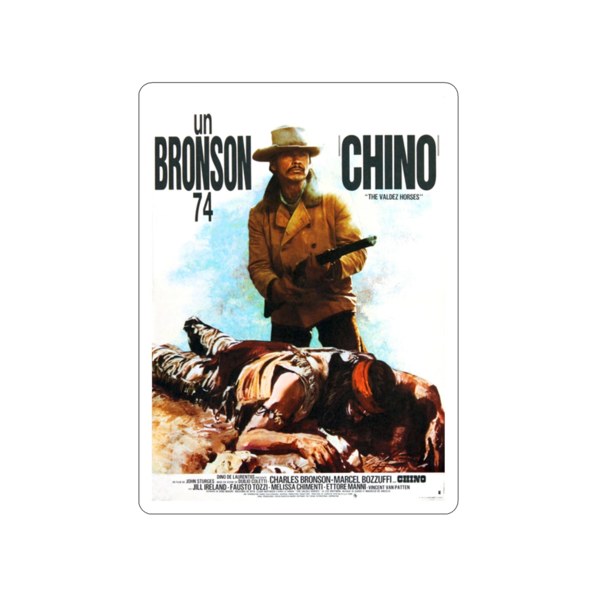 CHINO (2) 1973 Movie Poster STICKER Vinyl Die-Cut Decal-2 Inch-The Sticker Space