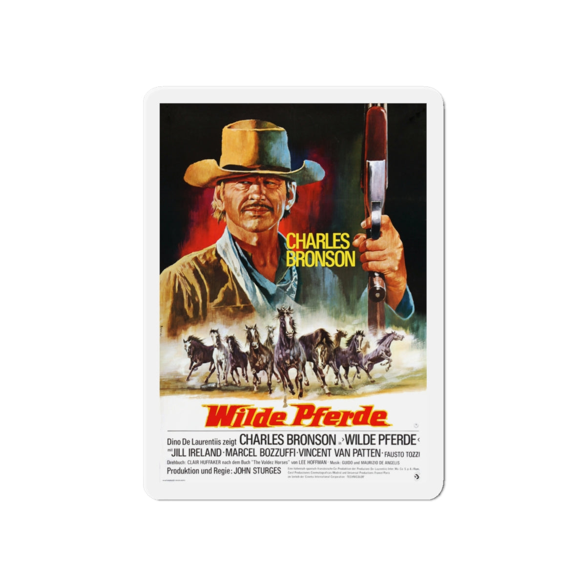 CHINO (3) 1973 Movie Poster - Die-Cut Magnet-6 × 6"-The Sticker Space