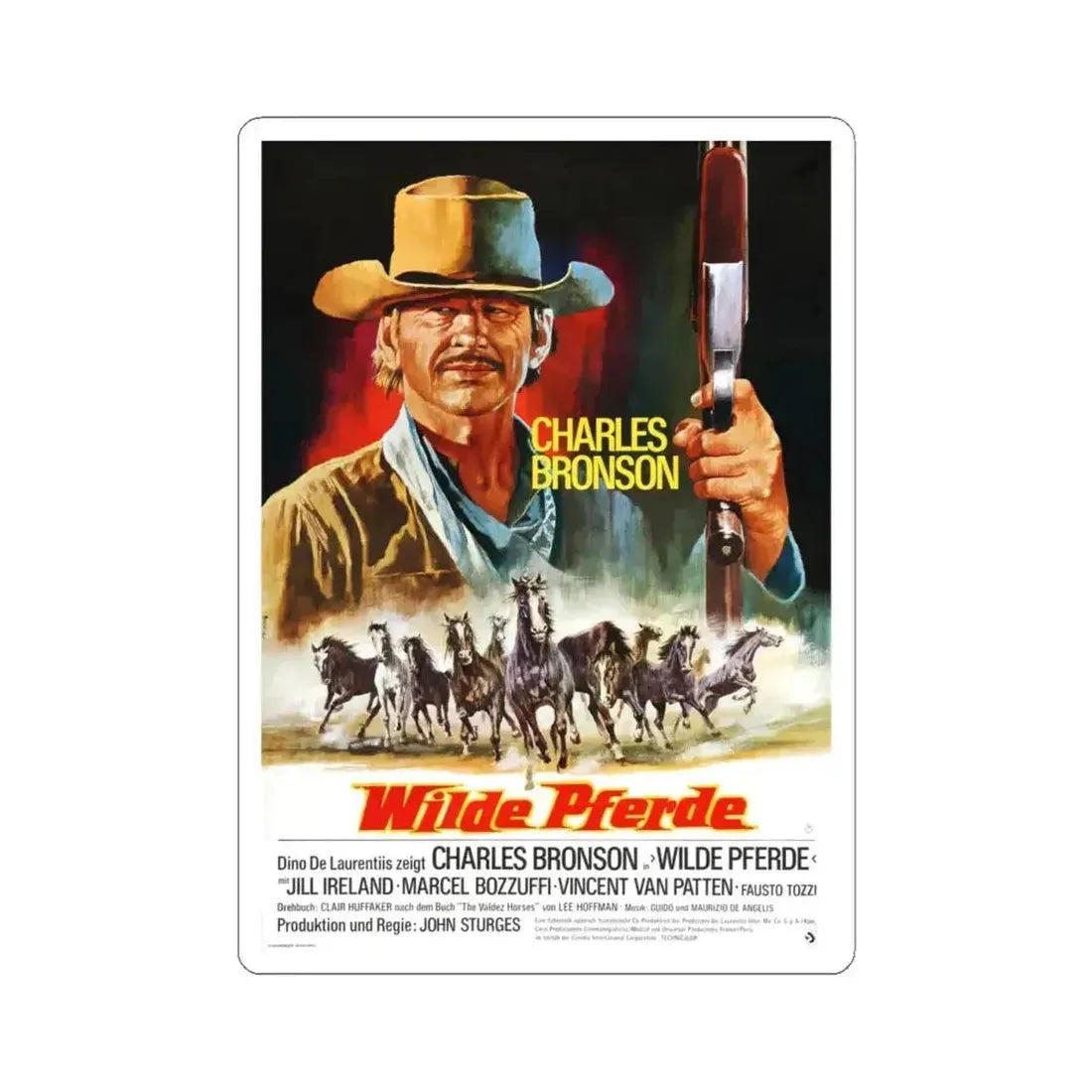 CHINO (3) 1973 Movie Poster - STICKER Vinyl Kiss-Cut Decal 4 Inch White - The Sticker Space