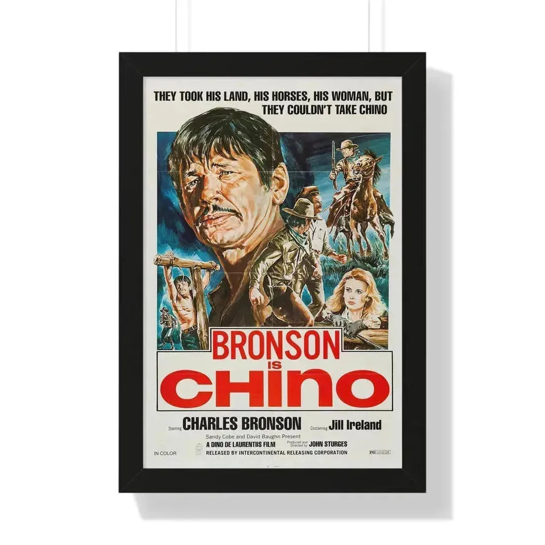 CHINO (4) 1973 - Framed Movie Poster 16″ x 24″ Black - The Sticker Space