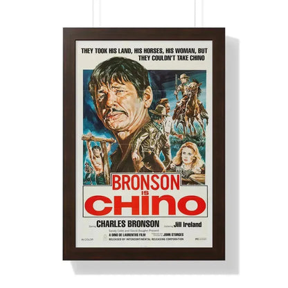 CHINO (4) 1973 - Framed Movie Poster 16″ x 24″ Walnut - The Sticker Space