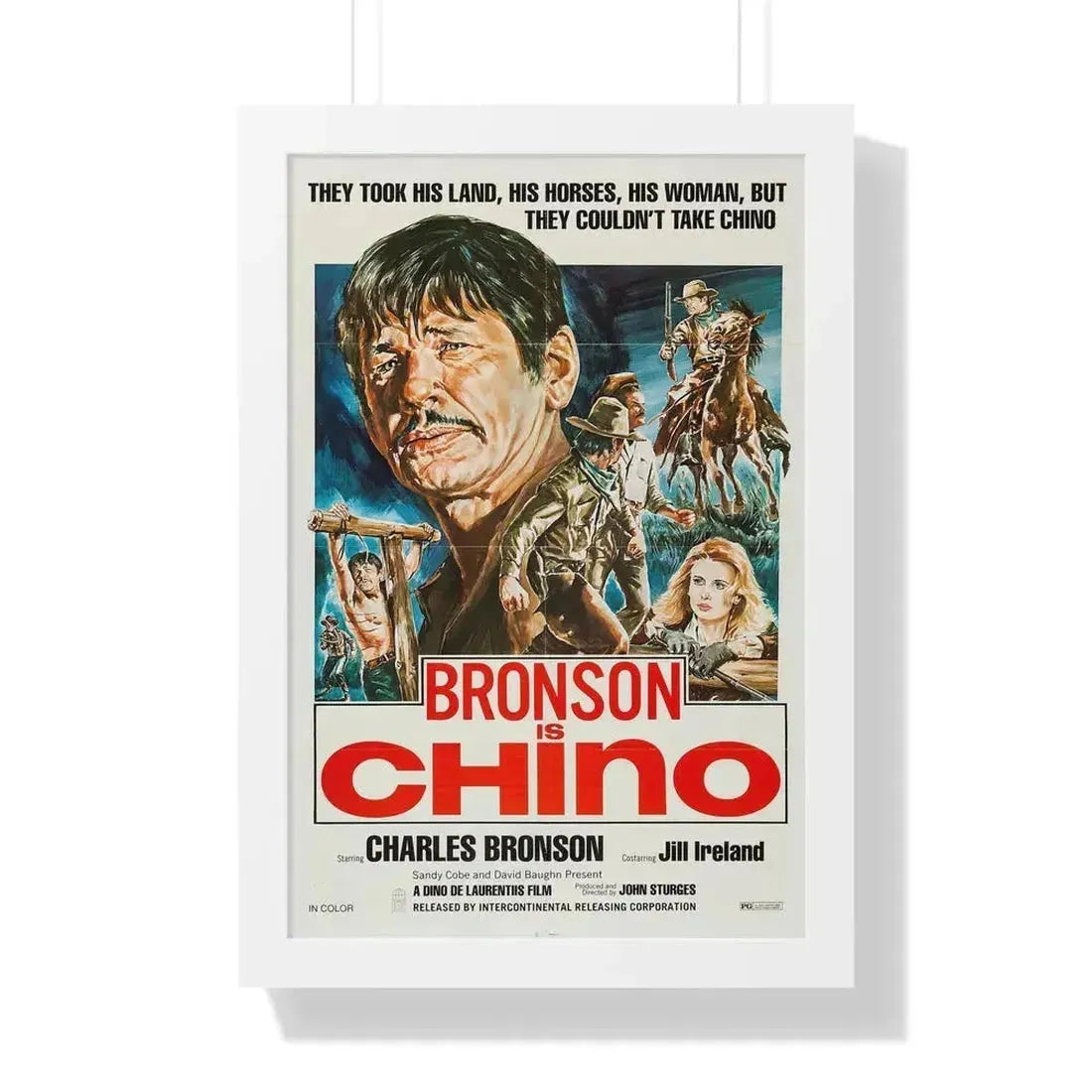 CHINO (4) 1973 - Framed Movie Poster 16″ x 24″ White - The Sticker Space