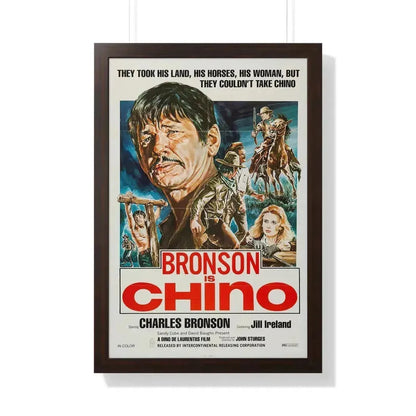 CHINO (4) 1973 - Framed Movie Poster 20" x 30" Walnut - The Sticker Space