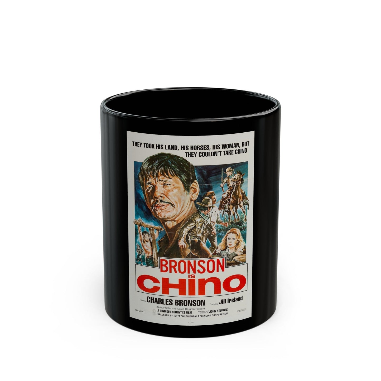 CHINO (4) 1973 Movie Poster - Black Coffee Mug-11oz-The Sticker Space