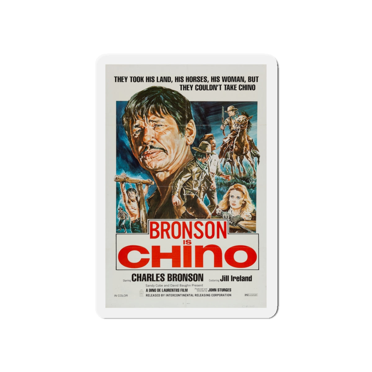 CHINO (4) 1973 Movie Poster - Die-Cut Magnet-5" x 5"-The Sticker Space