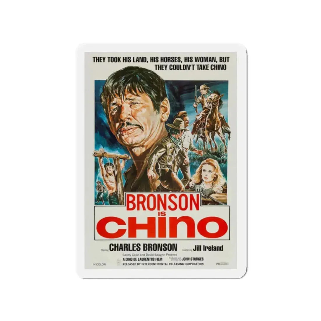 CHINO (4) 1973 Movie Poster - Refrigerator Magnet 2 Inch - The Sticker Space