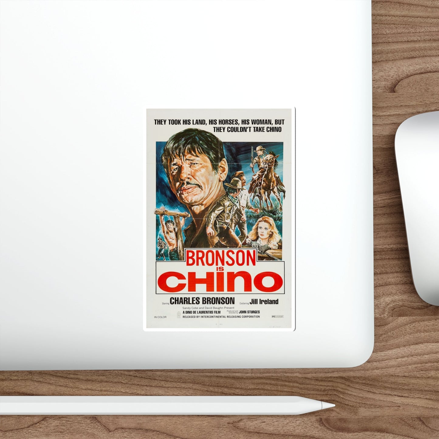 CHINO (4) 1973 Movie Poster STICKER Vinyl Die-Cut Decal-The Sticker Space