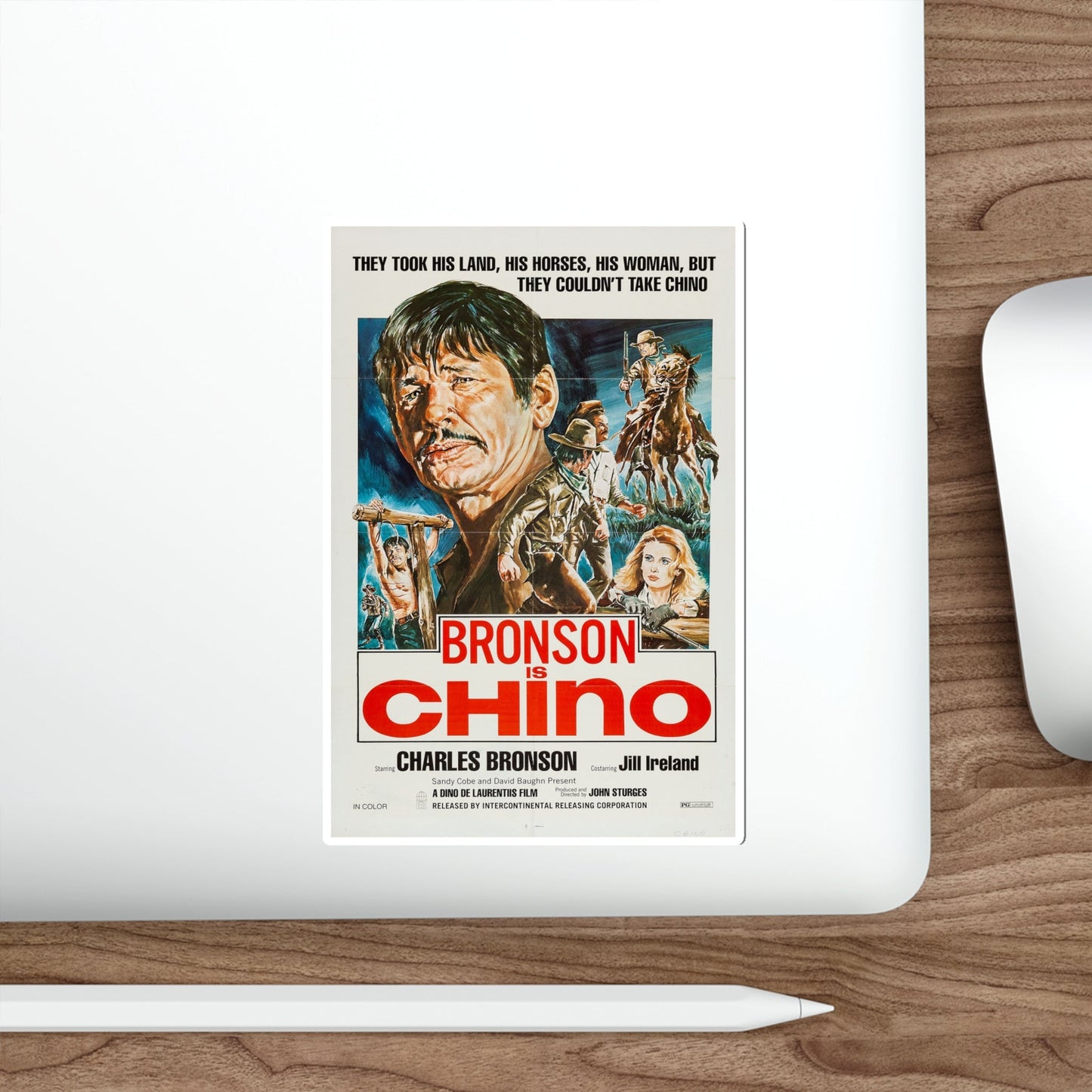 CHINO (4) 1973 Movie Poster STICKER Vinyl Die-Cut Decal-The Sticker Space