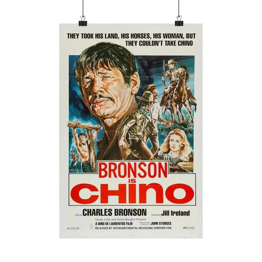 CHINO (4) 1973 - Paper Movie Poster 12″ x 18″ Matte - The Sticker Space