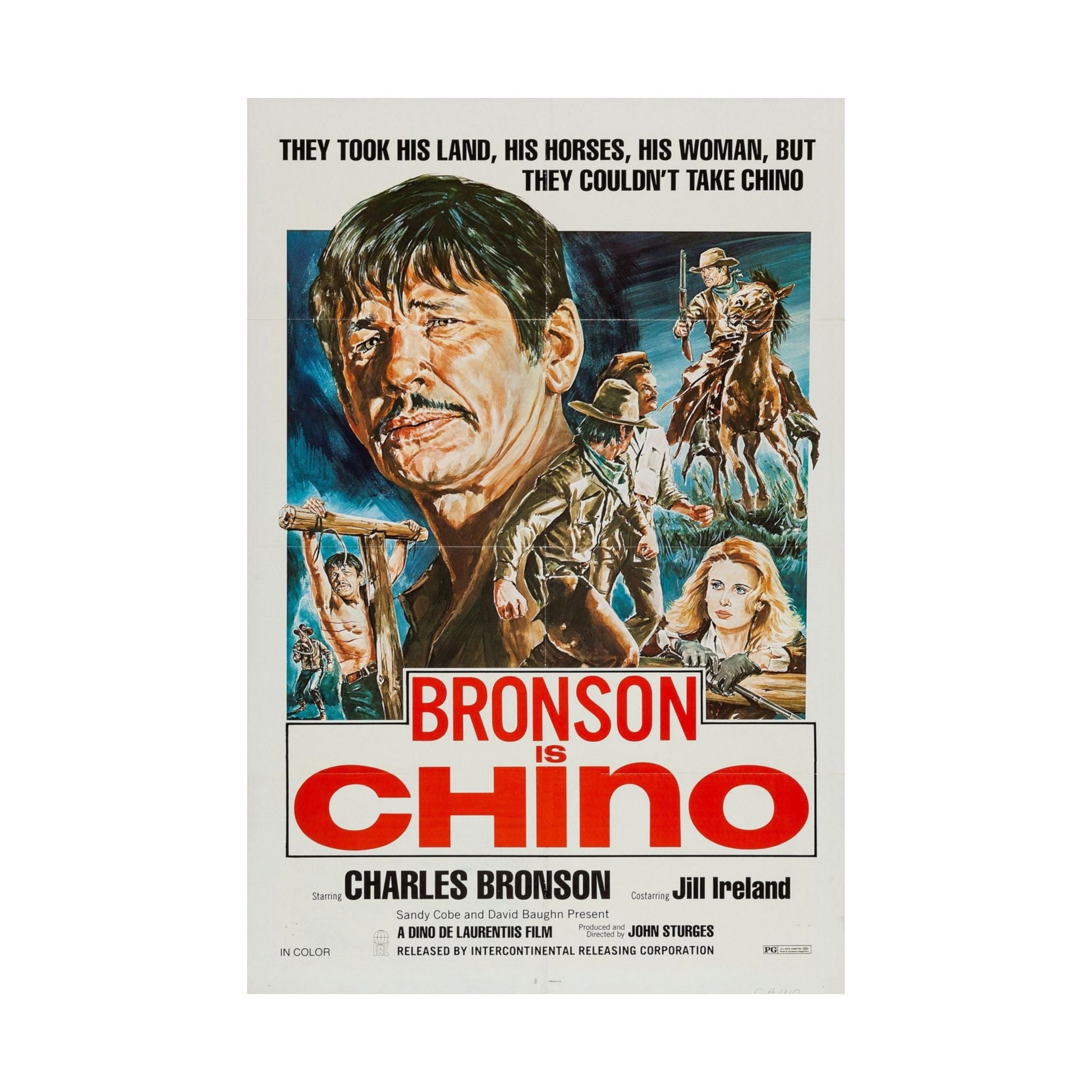 CHINO (4) 1973 - Paper Movie Poster-The Sticker Space