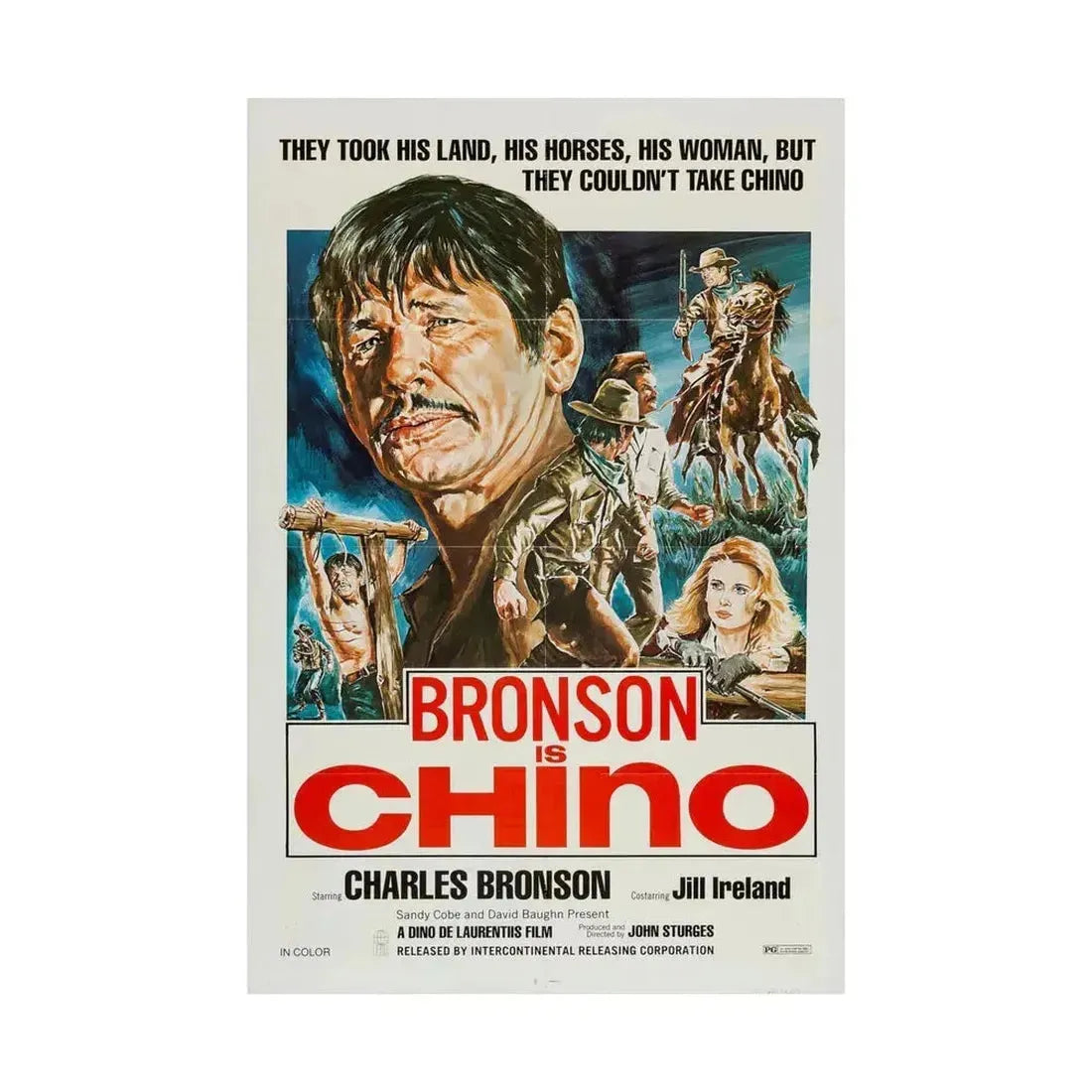 CHINO (4) 1973 - Paper Movie Poster - The Sticker Space