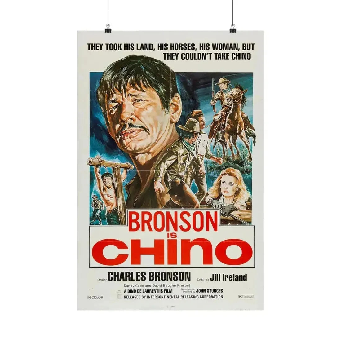 CHINO (4) 1973 - Paper Movie Poster - The Sticker Space