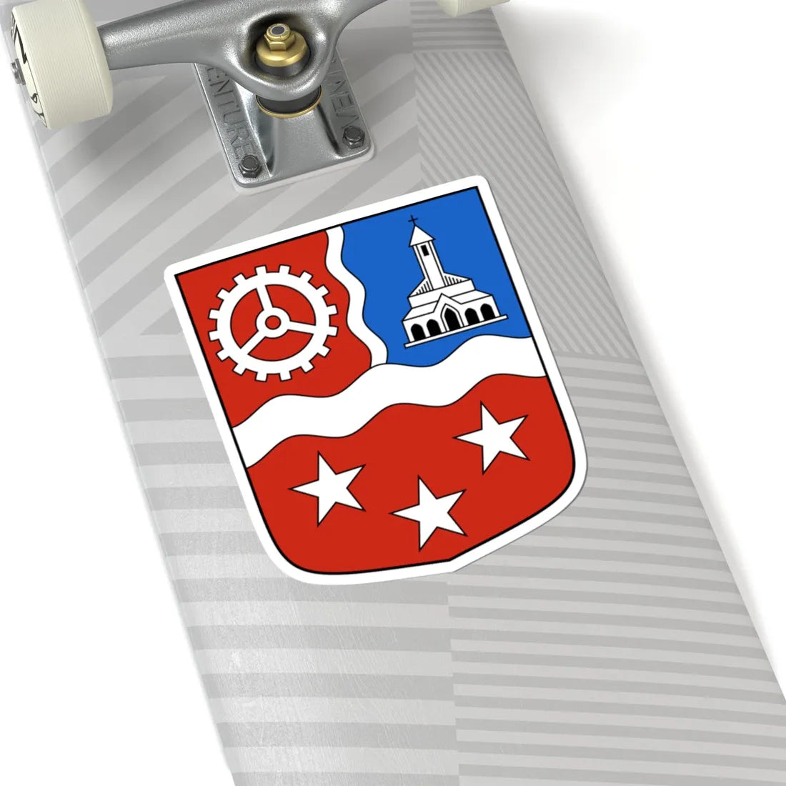 Chippis-blazon (Switzerland) (Coat of Arms) STICKER Vinyl Kiss-Cut Decal - The Sticker Space