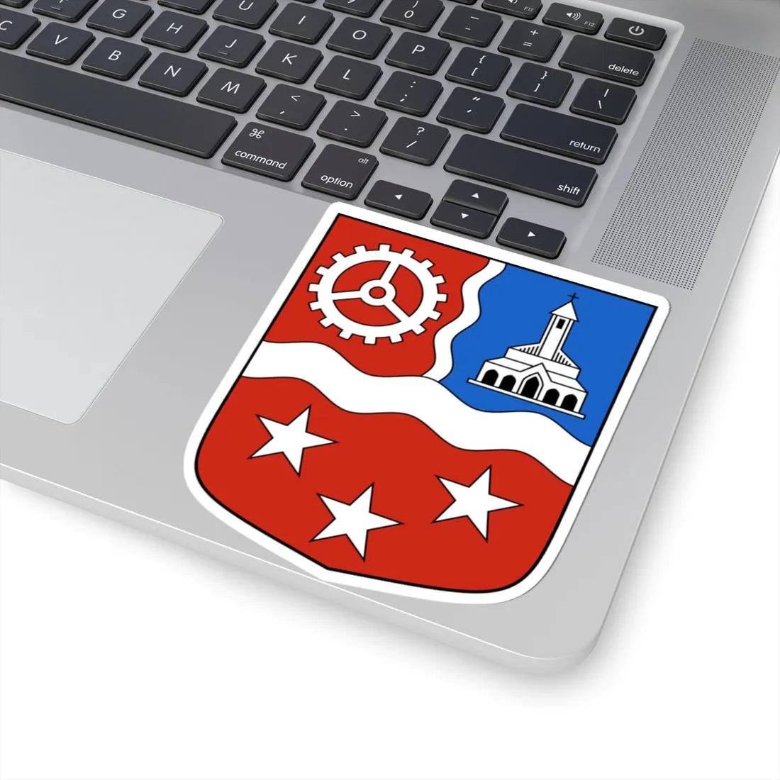 Chippis-blazon (Switzerland) (Coat of Arms) STICKER Vinyl Kiss-Cut Decal - The Sticker Space