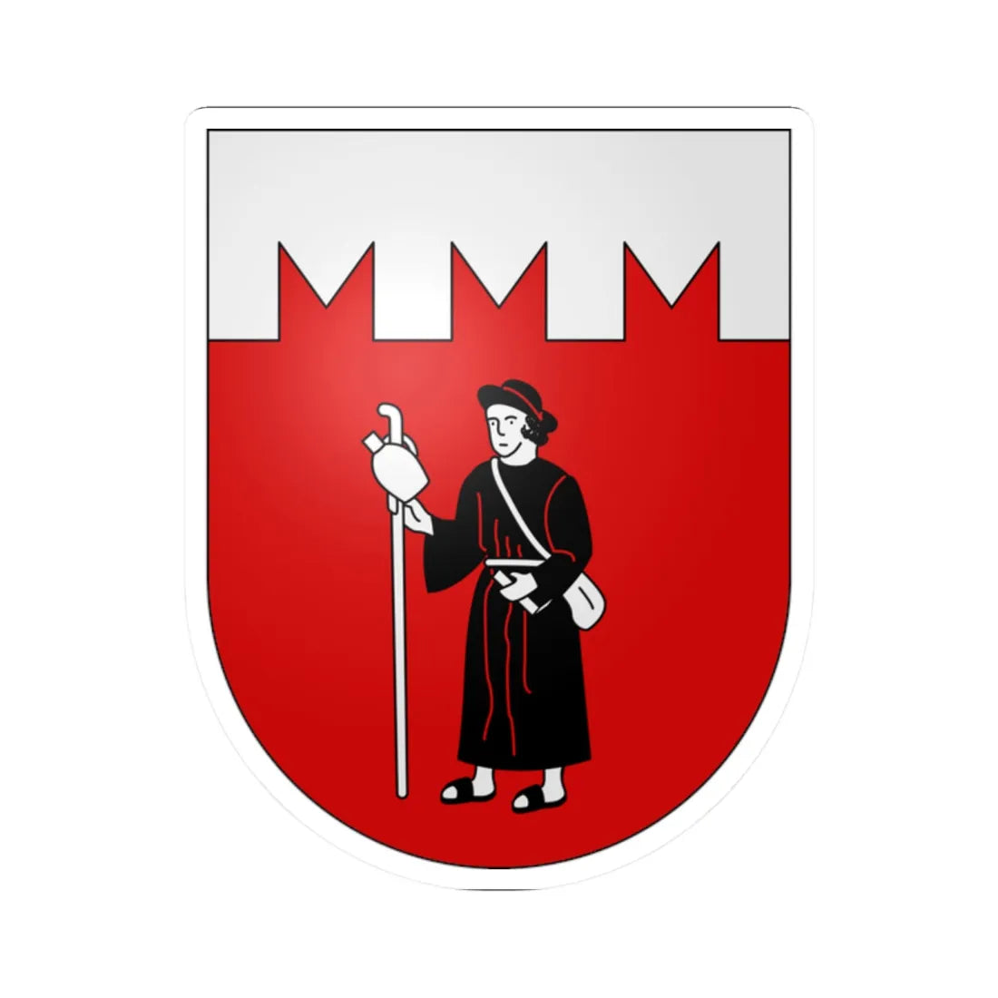 Chironico-coat of arms (Switzerland) (Coat of Arms) STICKER Vinyl Kiss-Cut Decal 2 Inch White - The Sticker Space